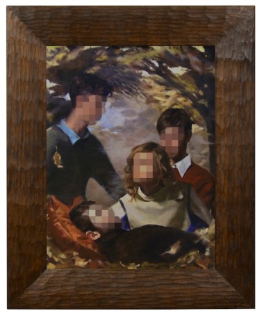 Saara, Nick, Winston, and Dylan, Emile B Klein, Oil on Linen, 2010, 48'x36', description